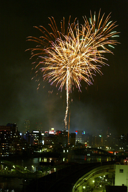 隅田川花火大会の様子 (c)Getty Images