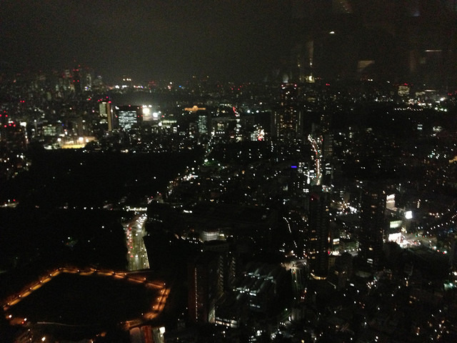 店内からは夜景が楽しめる