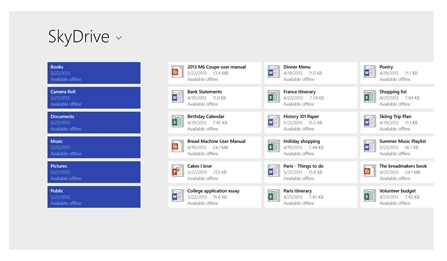 SkyDriveとのクラウド連携