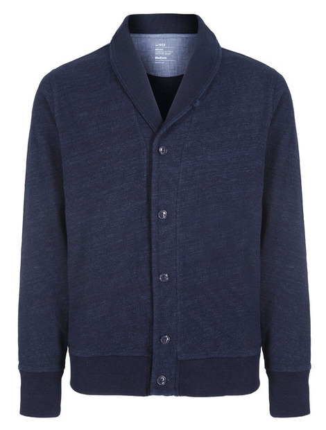 Indigo Shawl Collar Fleece