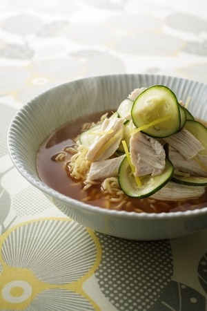 ズッキーニのレモンみそラーメン