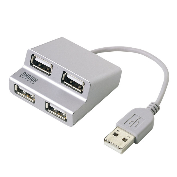 シルバーの「USB-HUB233SV」