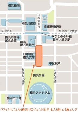 無線LAN可能エリアの地図