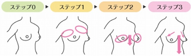 バストの加齢変化ステップ