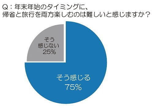 年末年始のタイミングに、帰省と旅行を両方楽しむのは難しいと感じますか？