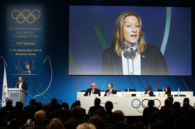 IOC総会でのレスリングのプレゼンテーション (C) Getty Images