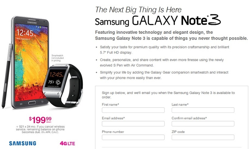 T-Mobileの販売ページ