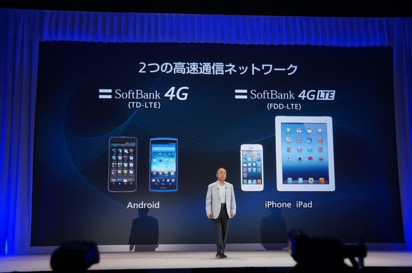 「ハイブリッド 4G LTE」は、従来ソフトバンクのAndroid端末で使っていたTD-LTEと、IPhoneなどが使うFD-LTE、両方のネットワークを使うサービス