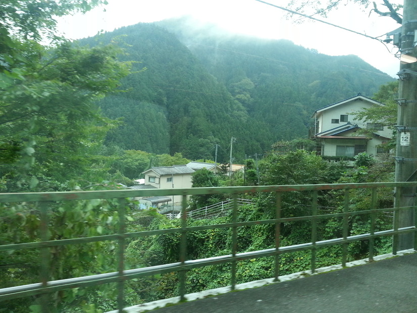 青梅駅をこえるとこのような風景が続く