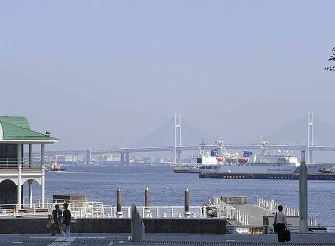 会場から見た横浜港
