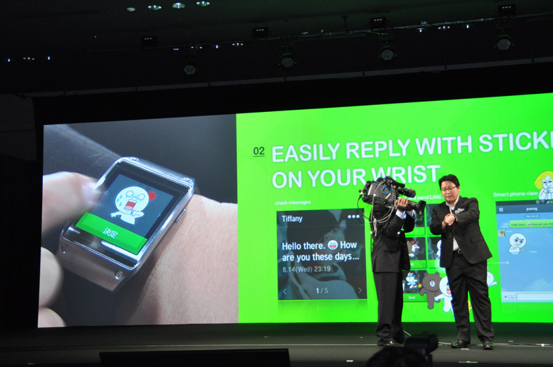GALAXY GearでのLINEの使い方を実現する舛田氏