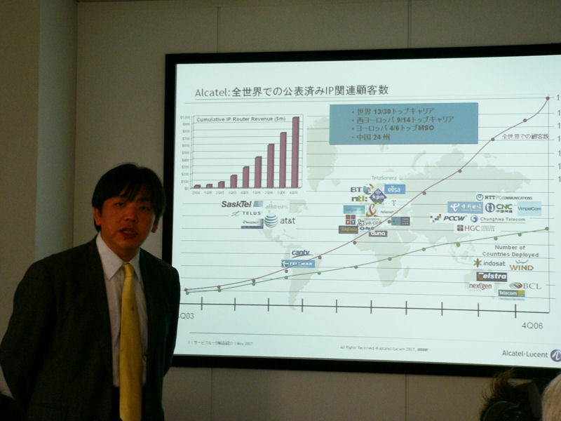 アルカテル・ルーセントのIPルータの導入実績