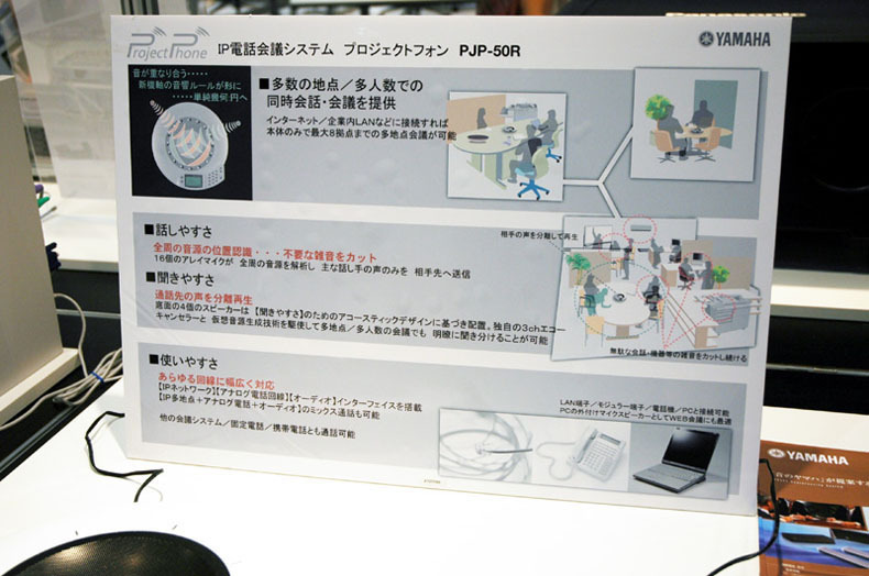 ヤマハ　IP電話会議システム「ヤマハ プロジェクトフォン PJP-50R」