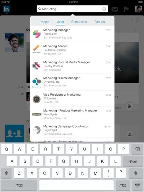iPad向けLinkedInのJobs