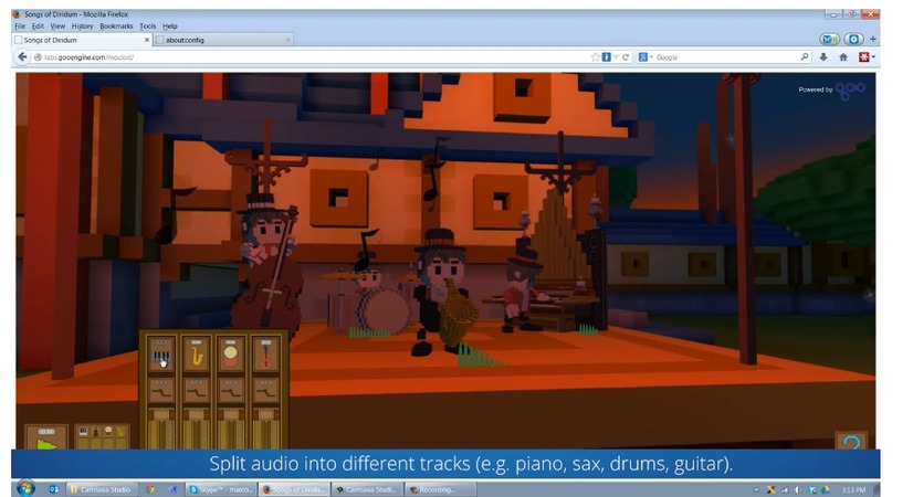 「Web Audio API」を活用したコンテンツのサンプル（動画より）