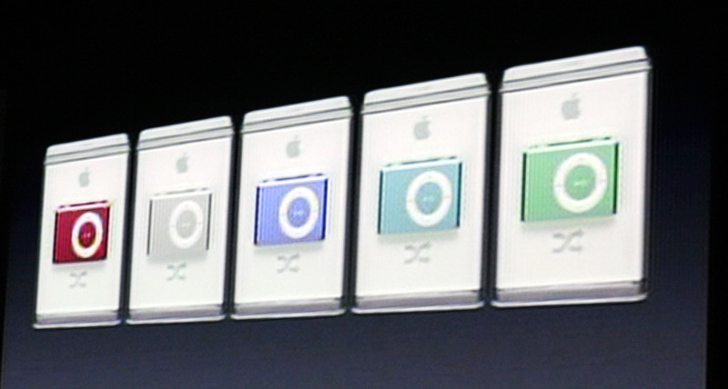 プロダクトRED製品が加わったiPod shuffle