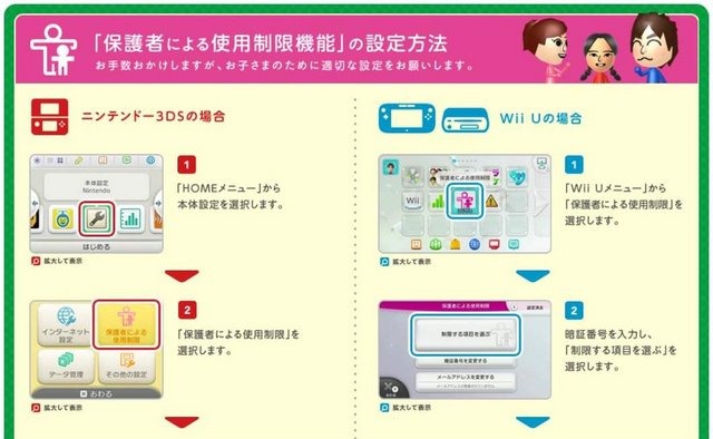 「任天堂から保護者のみなさまへ、大切なお願いです。」