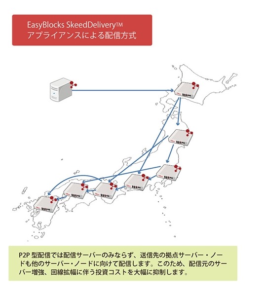 「EasyBlocks SkeedDeliveryアプライアンス」による配信イメージ