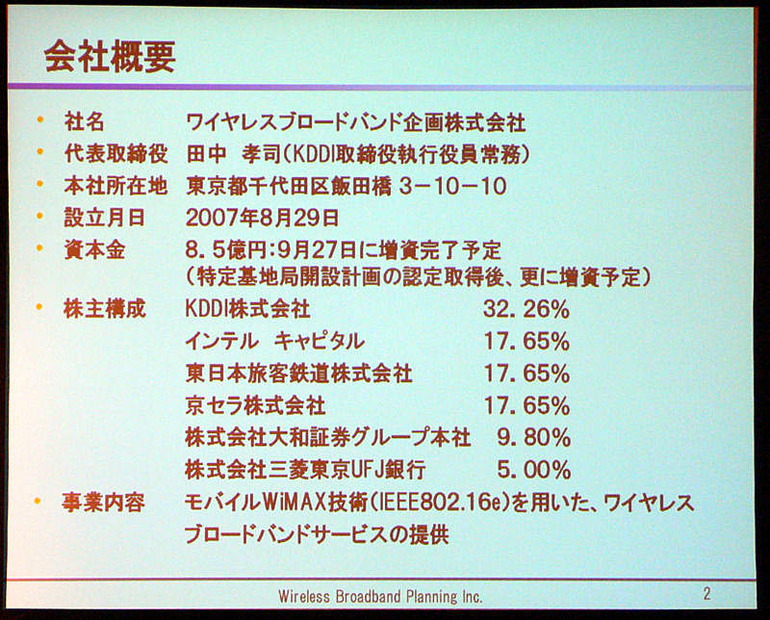 新会社の概要