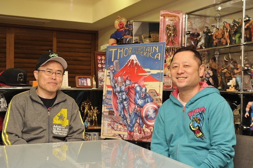 マイティ・ソー＆キャプテン・アメリカのイラストを完成させたゆでたまご