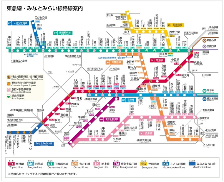 東急線路線図