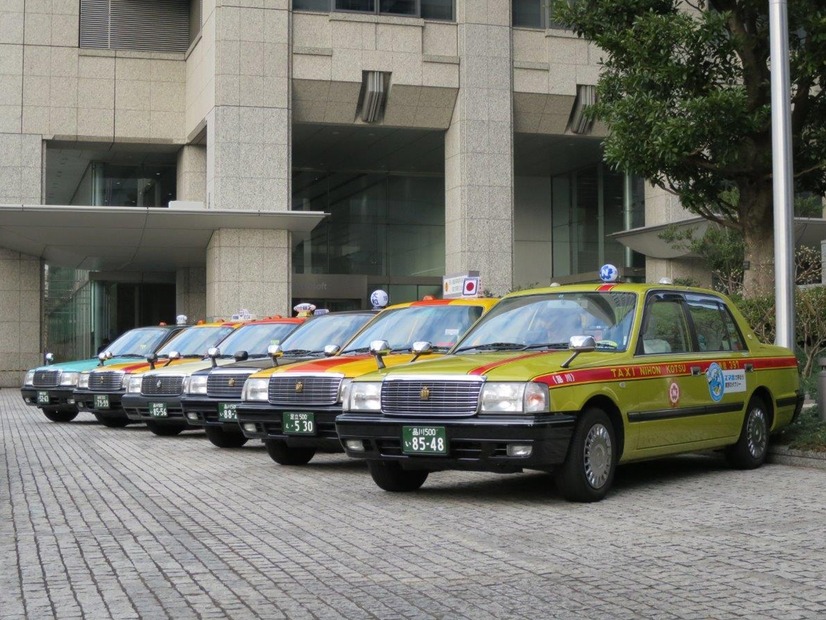 対応するタクシー無線グループ各社の車両