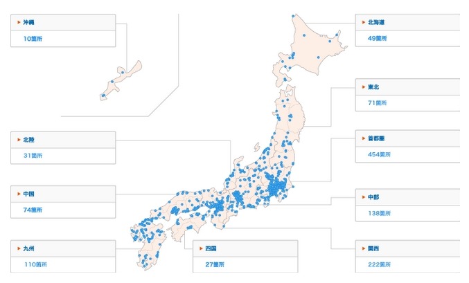 利用可能な大学、キャンパス