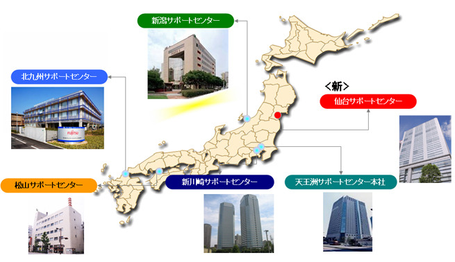 CSLの国内6カ所にあるサポートセンター