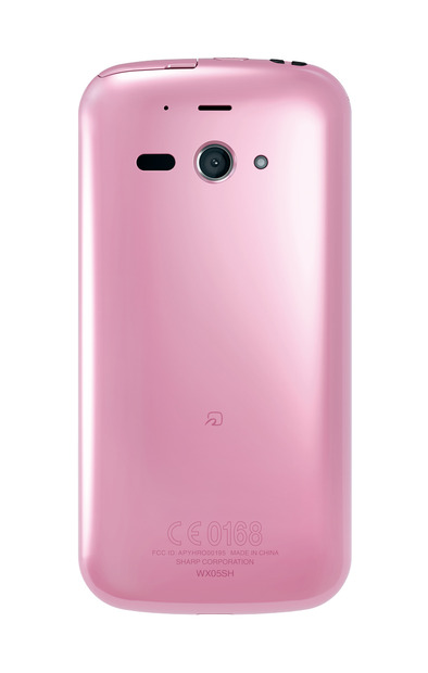 「AQUOS PHONE ef <WX05SH>」ピンクモデル背面