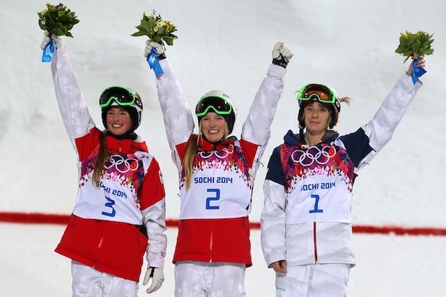 ソチ冬季オリンピック女子モーグル表彰台　(c) Getty Image