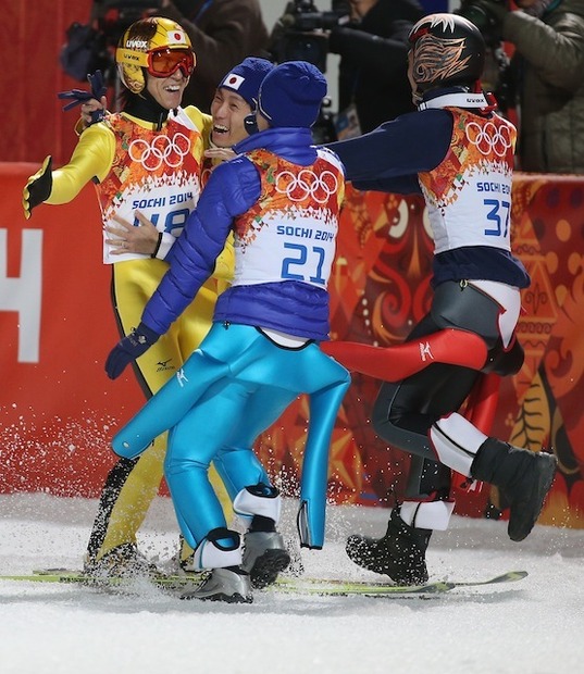 ソチ冬季オリンピック、葛西紀明選手（2月15日）　(c) Getty Images