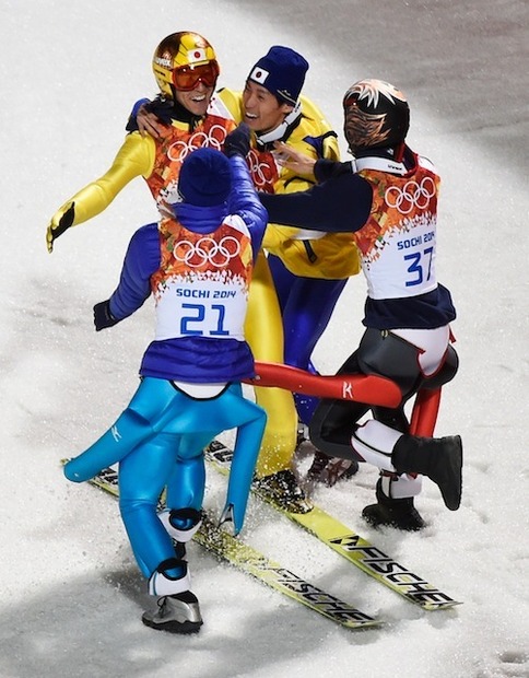 ソチ冬季オリンピック、葛西紀明選手（2月15日）　(c) Getty Images