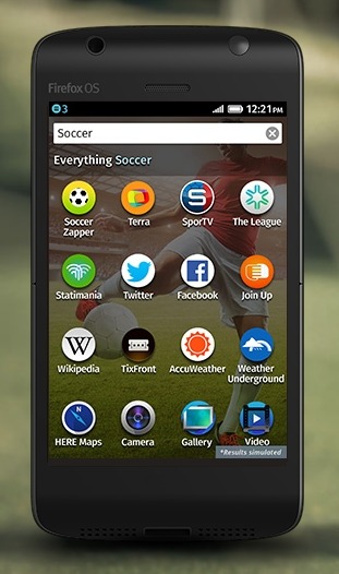 Firefox OS搭載端末の画面
