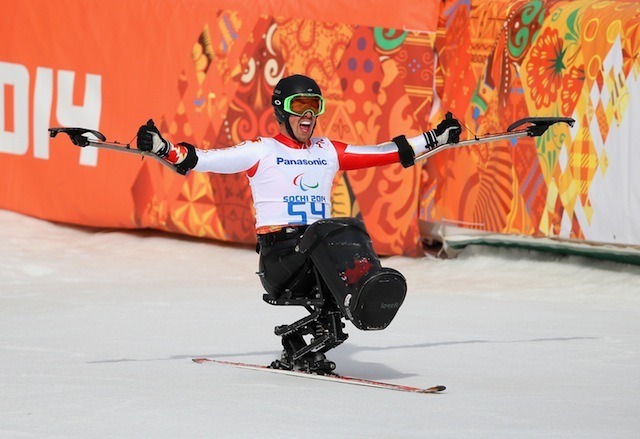 ソチ冬季パラリンピック、アルペンスキー男子滑降座位、ジョシュ・デュエク選手　(c) Getty Images