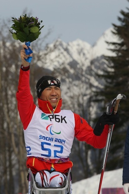 ソチ冬季パラリンピック、バイアスロン男子7.5km座位、久保恒造選手　(c) Getty Images