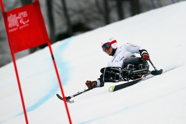 ソチ冬季パラリンピック、アルペンスキー男子スーパー大回転座位、狩野亮選手　(c) Getty Images