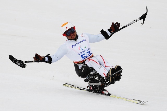 ソチ冬季パラリンピック、アルペンスキー男子スーパー大回転座位、狩野亮選手　(c) Getty Images