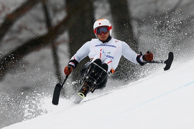 ソチ冬季パラリンピック、アルペンスキー男子スーパー大回転座位、狩野亮選手　(c) Getty Images