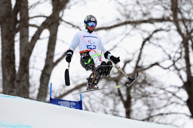 ソチ冬季パラリンピック、アルペンスキー男子スーパー大回転座位、森井大輝選手　(c) Getty Images