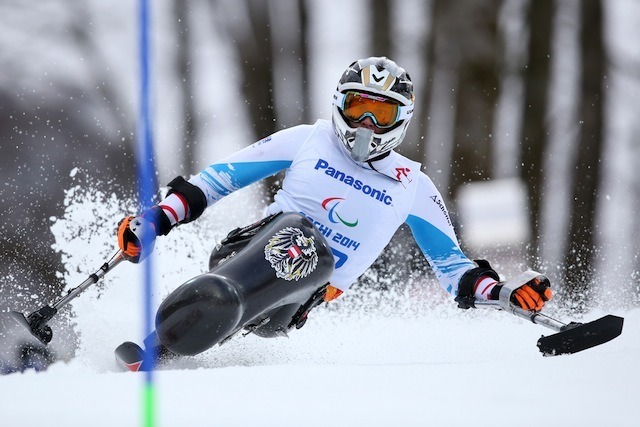 ソチ冬季パラリンピック、アルペンスキー男子回転座位、ローマン・ラーブル選手　(c) Getty Images