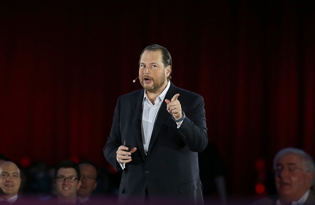 会長兼CEO（最高経営責任者）のマーク・ベニオフ氏（資料画像）　(c) Getty Images