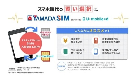 「Yamada SIM」提供イメージ