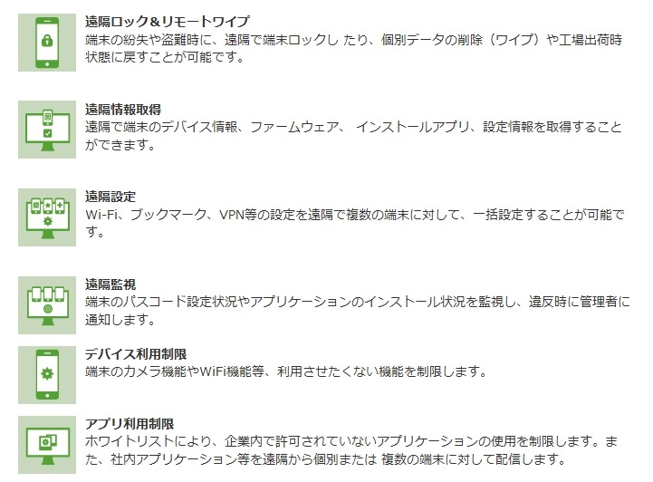 主な機能