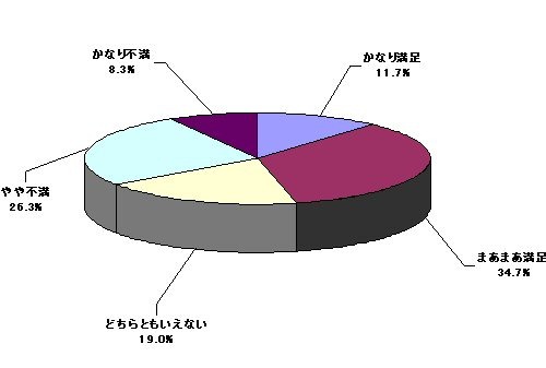 ケータイ端末の電池の持ちについての満足度