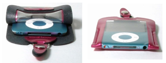 iPod nanoは上/下向きのどちらでも収納できる