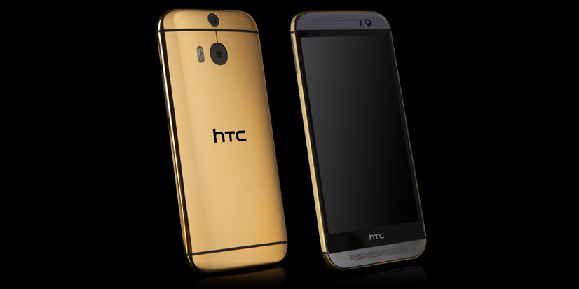 「HTC One（M8）」24金モデル。価格は2,560ドル（約261,000円）