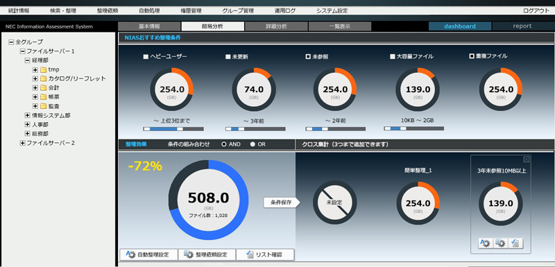 NIAS V3.1管理者用 画面例