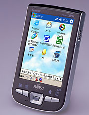 　富士通は6日、3.7型VGA（480×640ピクセル）液晶と130万画素デジタルカメラ搭載のPDA「Pocket LOOX v70」を7月中旬に発売すると発表した。