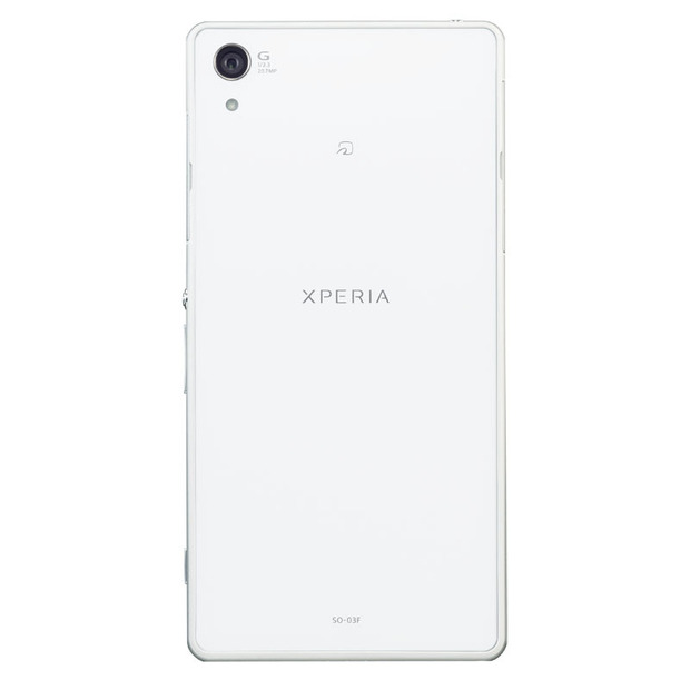 「Xperia Z2 SO-03F」ホワイトモデル背面