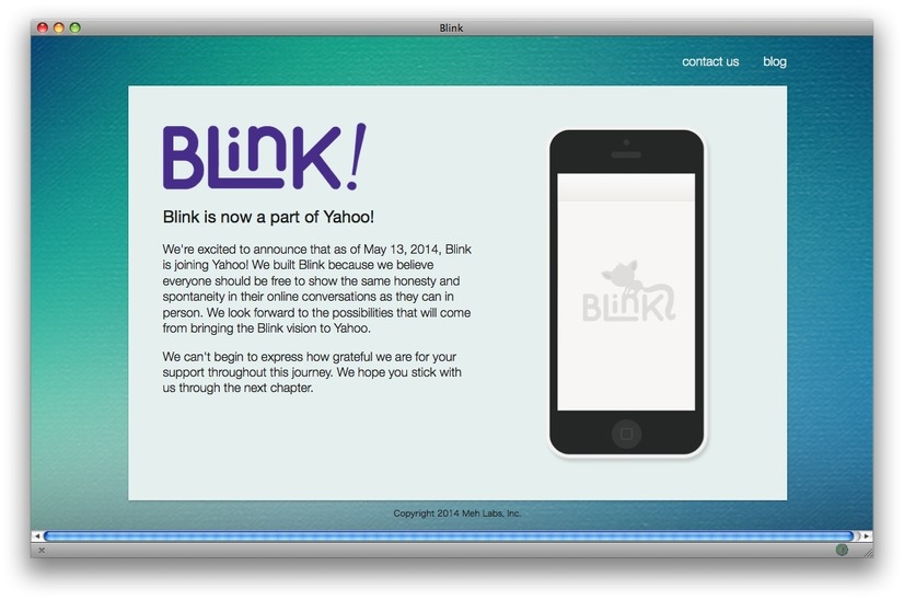 Blinkのホームページ